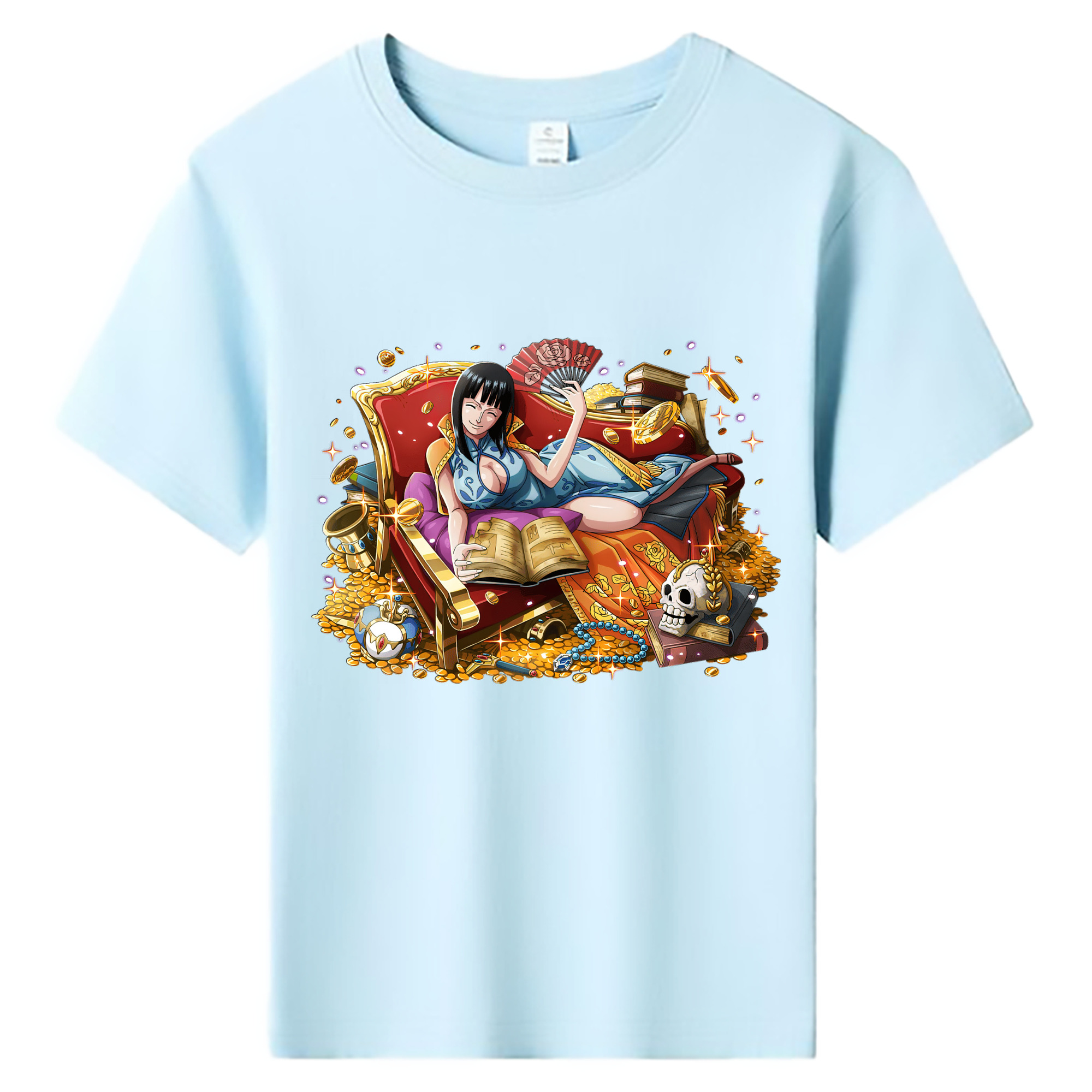 （画像用） ワンピース ニコ・ロビン ONE PIECE Nico Robin 綿100％キッズTシャツ（フロントプリント）